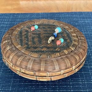 Vintage Wicker Sewing Basket